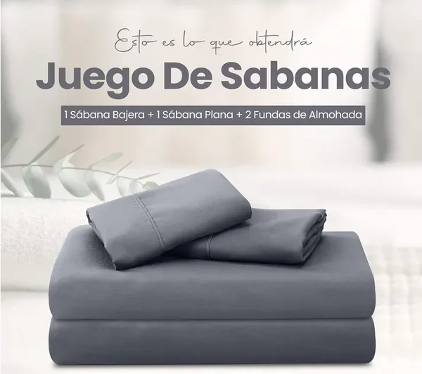 SABANAS.2 Utopia Bedding Juego de Sabanas 4 Piezas